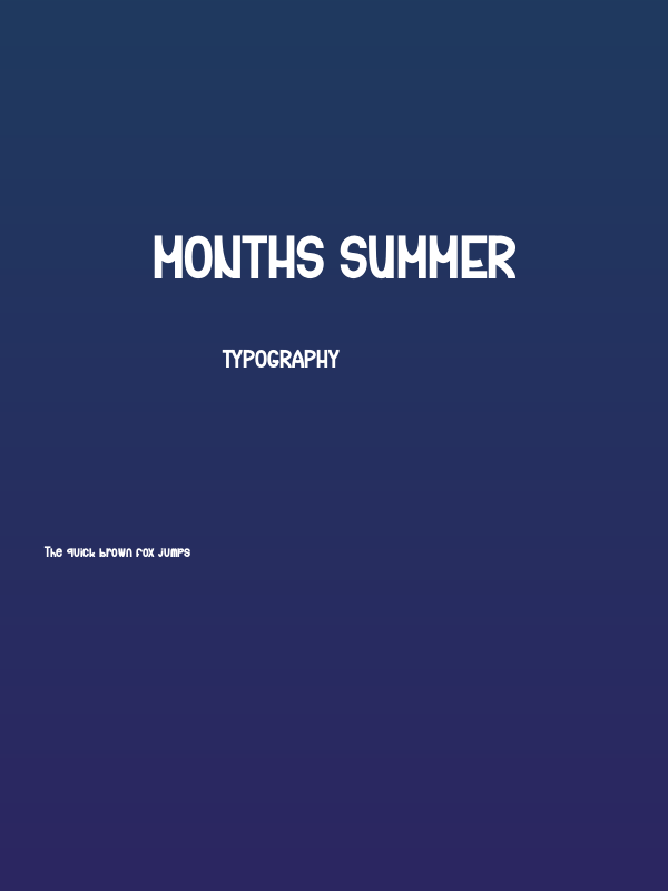 Months Summer Poster