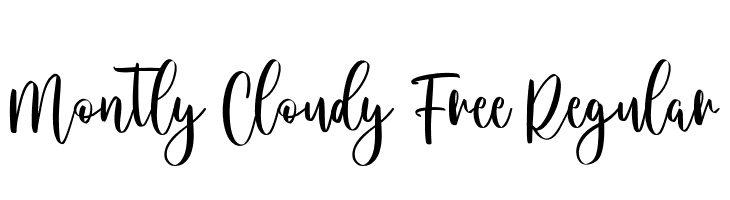 Montly Cloudy Free Regular  font caratteri gratis