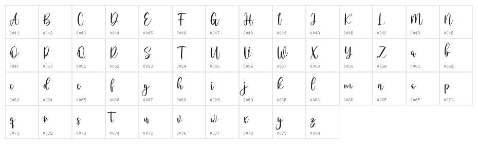 Montly Cloudy Free Regular Character Map