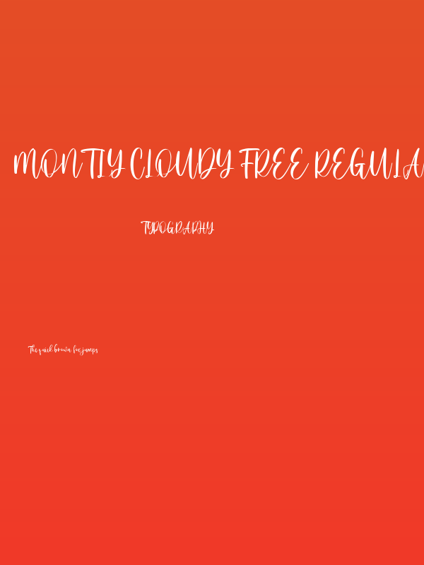 Montly Cloudy Free Regular Poster