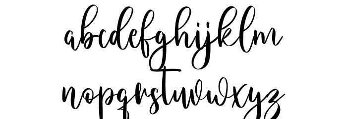 Montly Cloudy Free Regular Font LOWERCASE