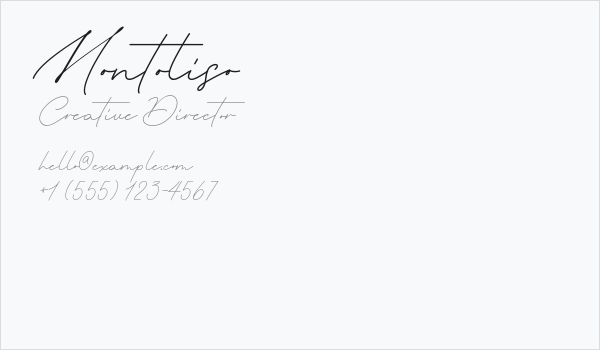 Montoliso Business Card