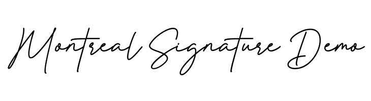 Montreal Signature Demo  font caratteri gratis