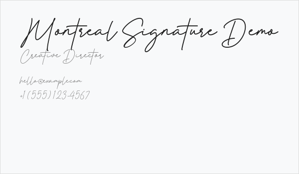 Montreal Signature Demo Business Card