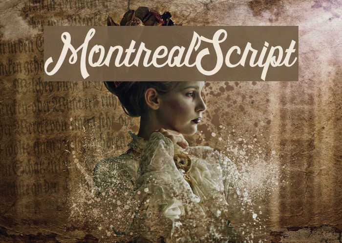 MontrealScript Font examples