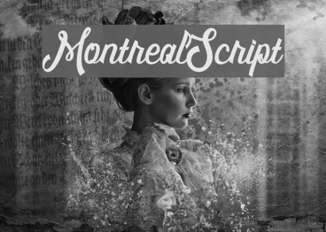 MontrealScript Font examples
