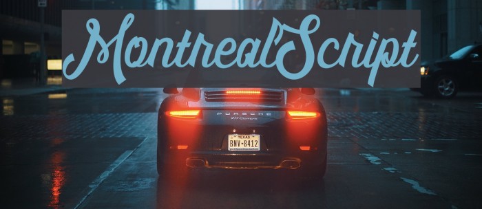 MontrealScript Font examples