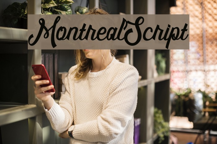 MontrealScript Font examples