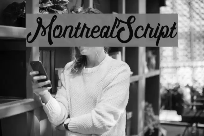 MontrealScript Font examples