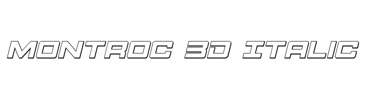Montroc 3D Italic  Free Fonts Download