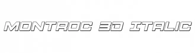 Montroc 3D Italic  تنزيل الخطوط