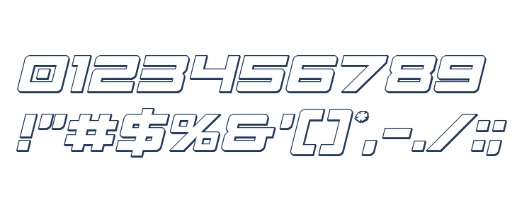 Montroc 3D Italic Other Characters