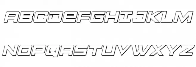 Montroc 3D Italic Schriftart Groß