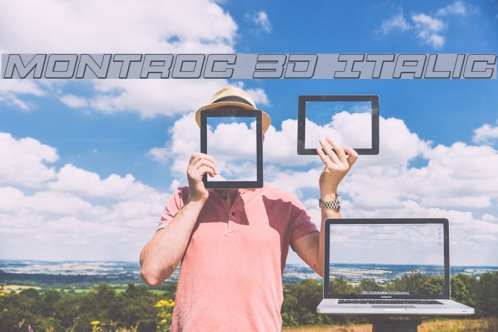 Montroc 3D Italic Example 3