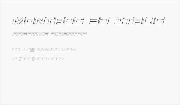 Montroc 3D Italic Business Card