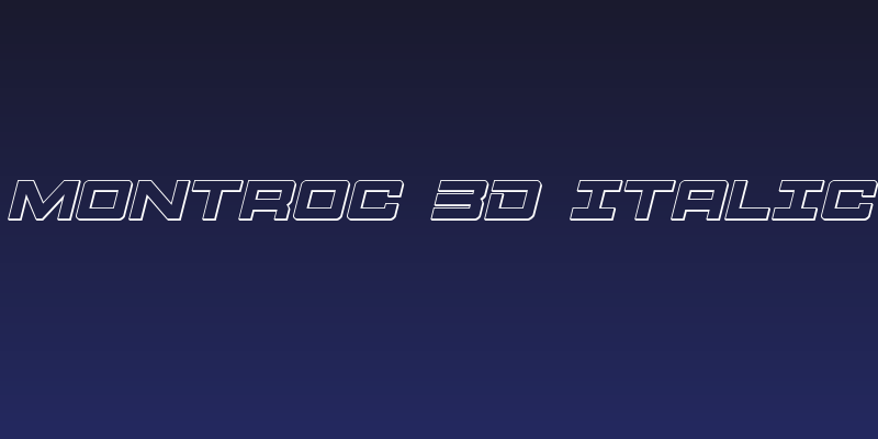 Montroc 3D Italic Social Header