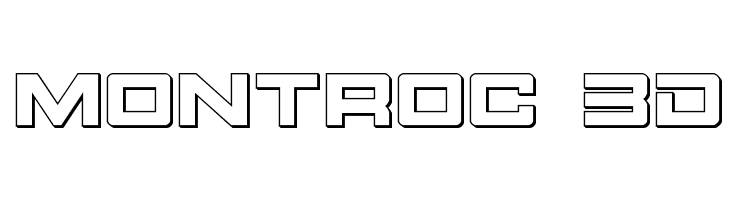 Montroc 3D  Free Fonts Download