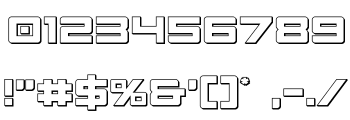 Montroc 3D Font OTHER CHARS
