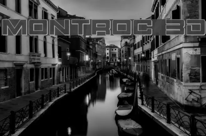 Montroc 3D Font examples