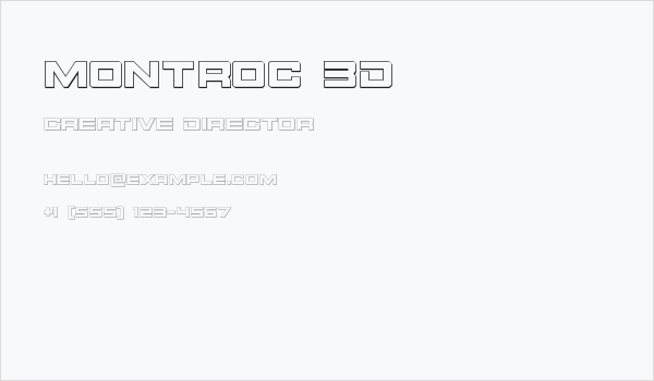 Montroc 3D Business Card