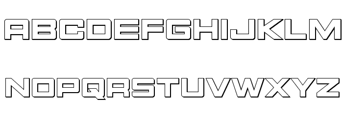 Montroc 3D Font LOWERCASE