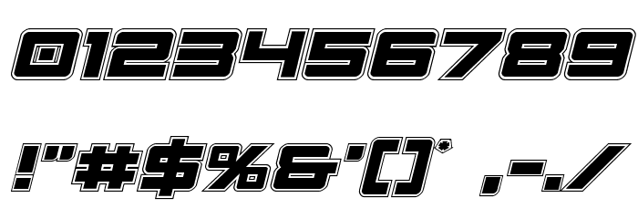 Montroc Academy Italic Font OTHER CHARS