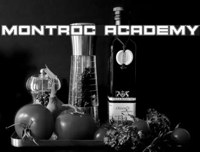 Montroc Academy Schriftart examples