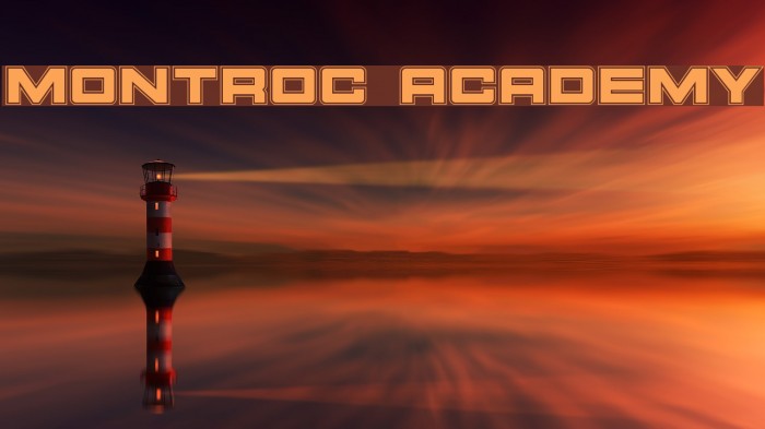 Montroc Academy Font examples