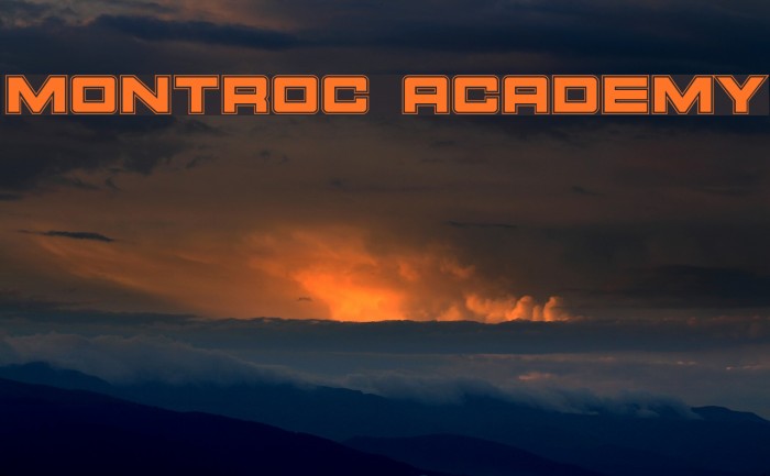 Montroc Academy Font examples