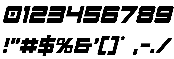 Montroc Condensed Italic Font OTHER CHARS