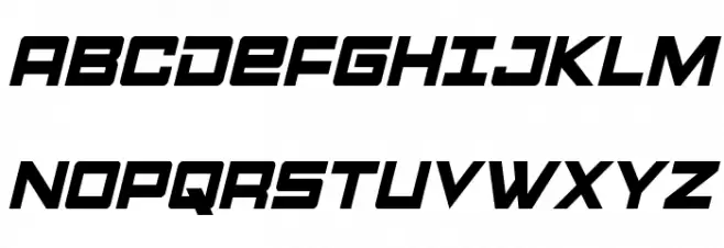 Montroc Condensed Italic Caratteri MAIUSCOLE