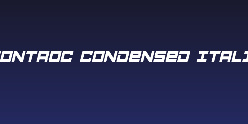 Montroc Condensed Italic Social Header