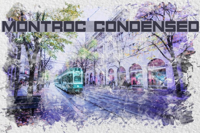 Montroc Condensed Font examples