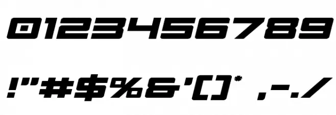 Montroc Expanded Italic Font OTHER CHARS