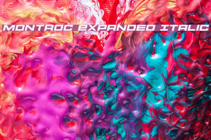 Montroc Expanded Italic Example 2