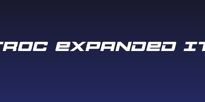 Montroc Expanded Italic Social Header