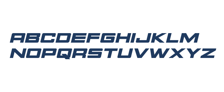 Montroc Expanded Italic Lowercase