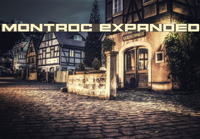 Montroc Expanded Font examples