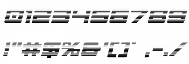 Montroc Gradient Italic Font OTHER CHARS