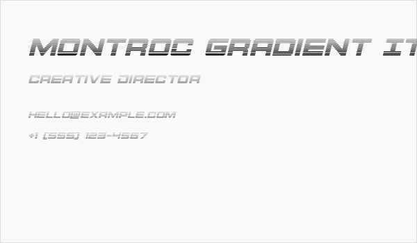 Montroc Gradient Italic Business Card