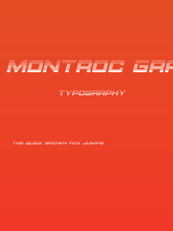 Montroc Gradient Italic Poster