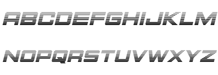 Montroc Gradient Italic Font LOWERCASE