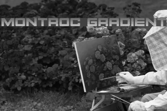 Montroc Gradient Font examples