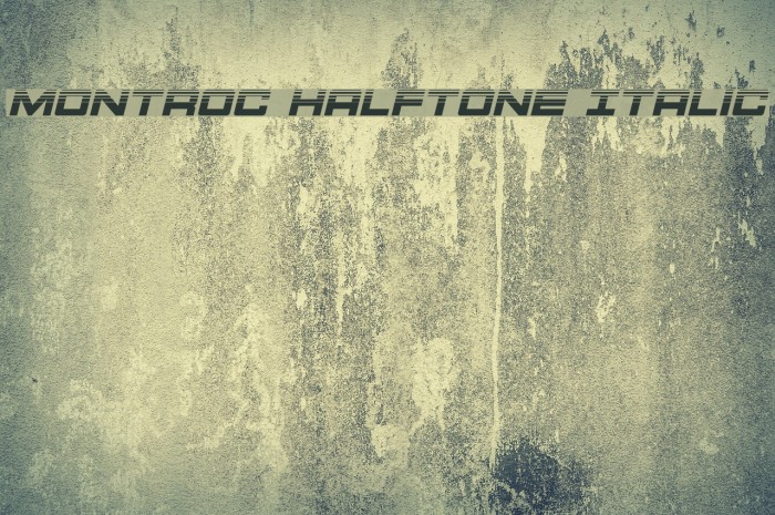 Montroc Halftone Italic Font examples