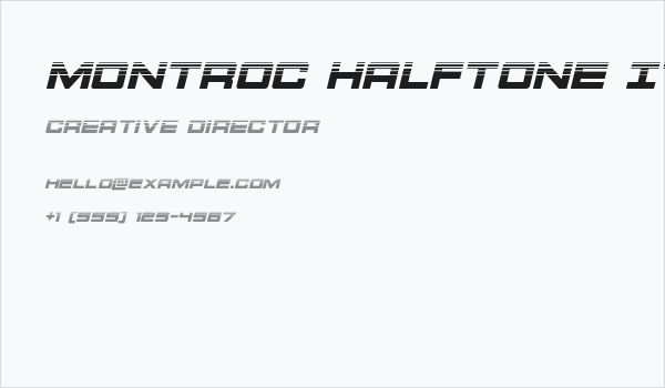 Montroc Halftone Italic Business Card