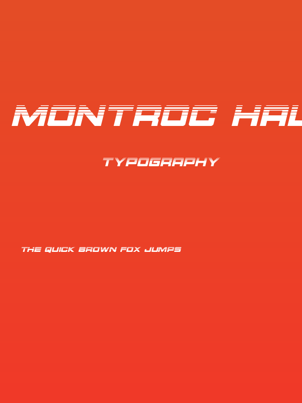 Montroc Halftone Italic Poster