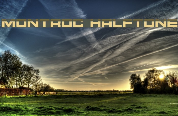 Montroc Halftone Font examples
