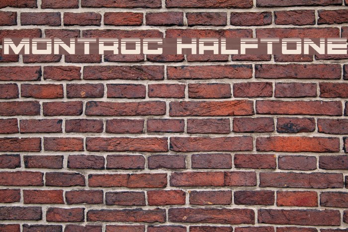 Montroc Halftone Font examples