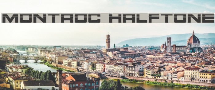 Montroc Halftone Font examples