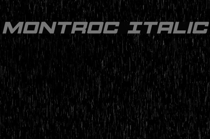 Montroc Italic Font examples